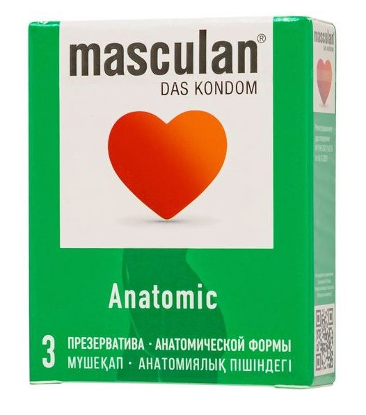 Презервативы анатомической формы Masculan Anatomic - 3 шт. - Masculan - купить с доставкой в Энгельсе