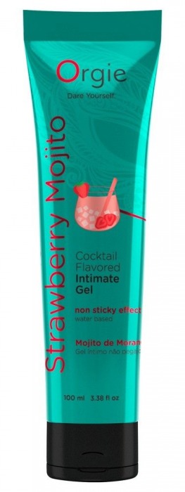 Съедобный интимный гель Orgie Lube Tube Cocktail Strawberry Mojito - 100 мл. - ORGIE - купить с доставкой в Энгельсе