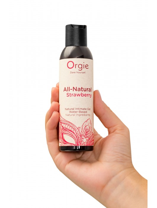 Интимный гель на водной основе All-Natural Strawberry с ароматом клубники - 150 мл. - ORGIE - купить с доставкой в Энгельсе