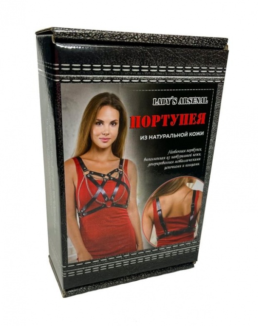 Портупея из натуральной кожи с цепочками - БДСМ Арсенал - купить с доставкой в Энгельсе