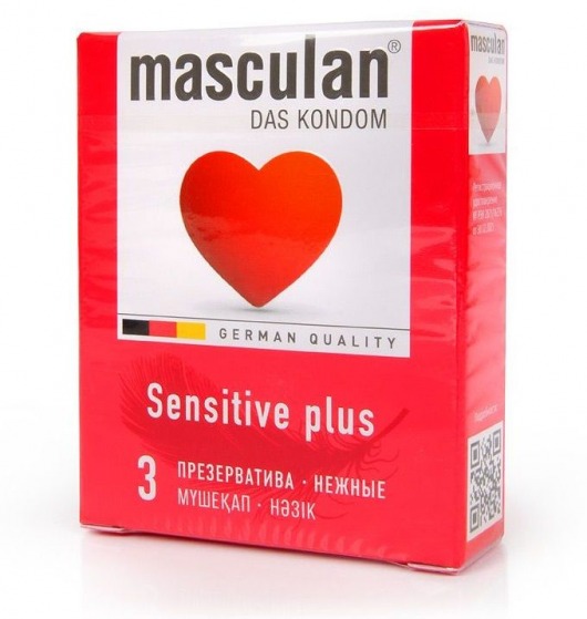 Презервативы Masculan Sensitive plus - 3 шт. - Masculan - купить с доставкой в Энгельсе