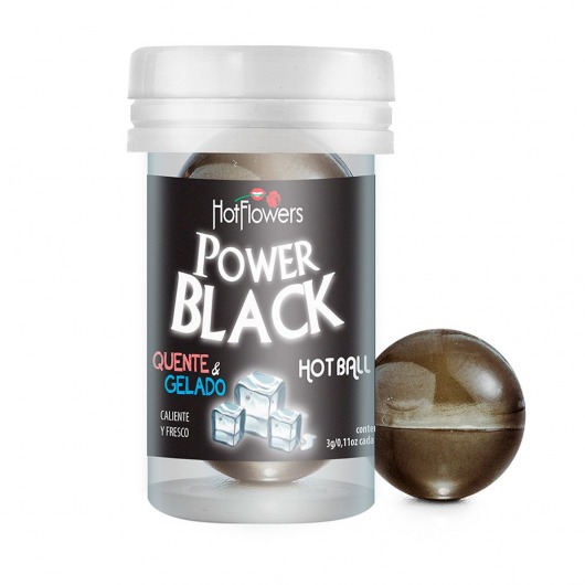 Интимный гель Power Black Hot Ball с охлаждающе-разогревающим эффектом (2 шарика по 3 гр.) - HotFlowers - купить с доставкой в Энгельсе