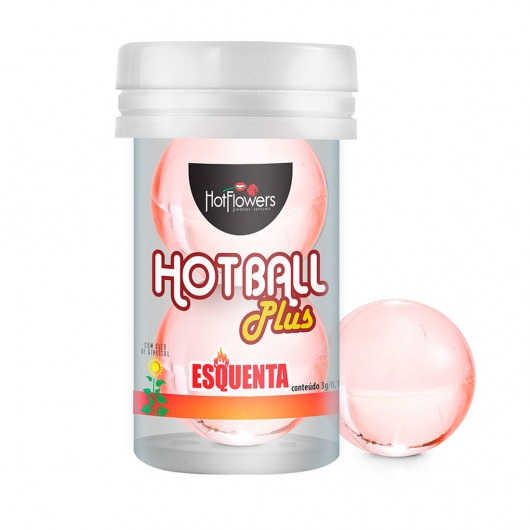 Лубрикант на масляной основе Hot Ball Plus с разогревающим эффектом (2 шарика по 3 гр.) - HotFlowers - купить с доставкой в Энгельсе