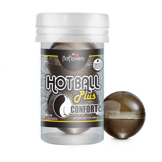 Анальный лубрикант на масляной основе Hot Ball Plus Conforto (2 шарика по 3 гр.) - HotFlowers - купить с доставкой в Энгельсе