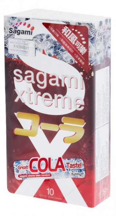 Ароматизированные презервативы Sagami Xtreme COLA - 10 шт. - Sagami - купить с доставкой в Энгельсе