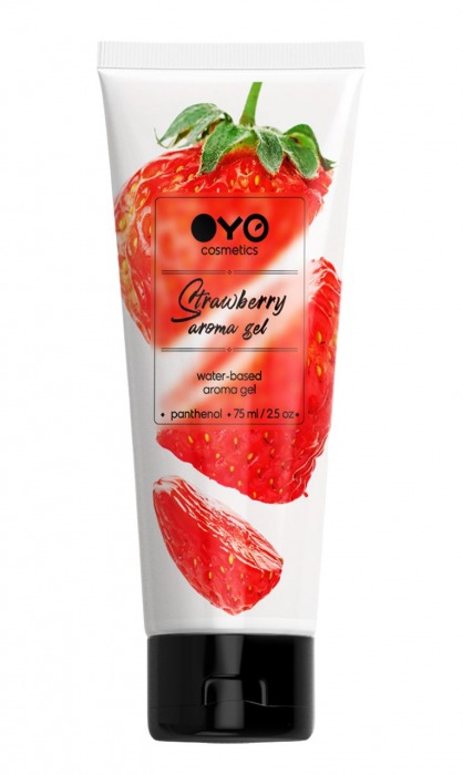 Лубрикант на водной основе OYO Aroma Gel Strawberry с ароматом клубники - 75 мл. - OYO - купить с доставкой в Энгельсе