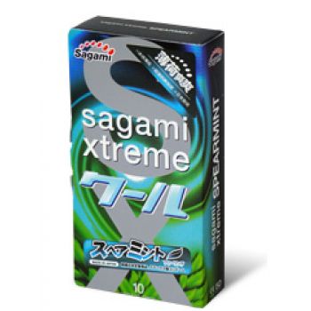 Презервативы Sagami Xtreme Mint с ароматом мяты - 10 шт. - Sagami - купить с доставкой в Энгельсе