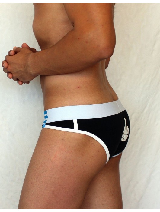 Черные трусы-слипы с провокационным принтом на задней части - Boefje купить с доставкой