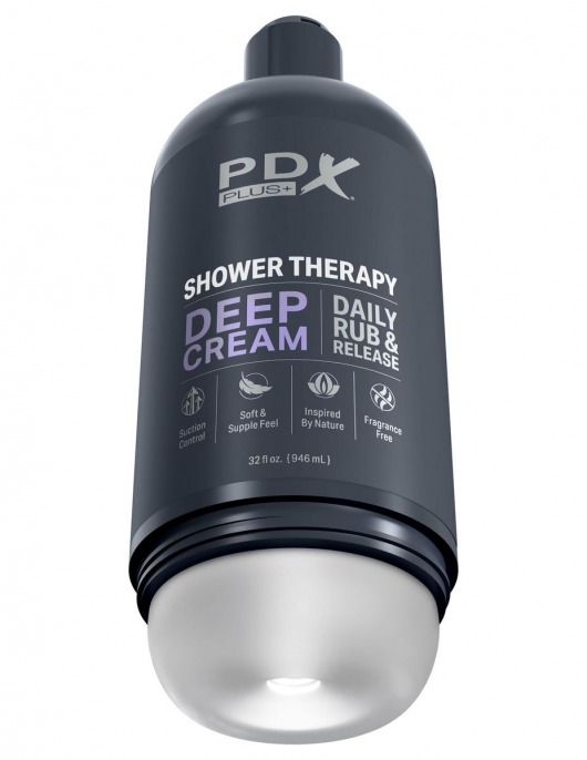 Мастурбатор в бутылке Shower Therapy Deep Cream - Pipedream - в Энгельсе купить с доставкой