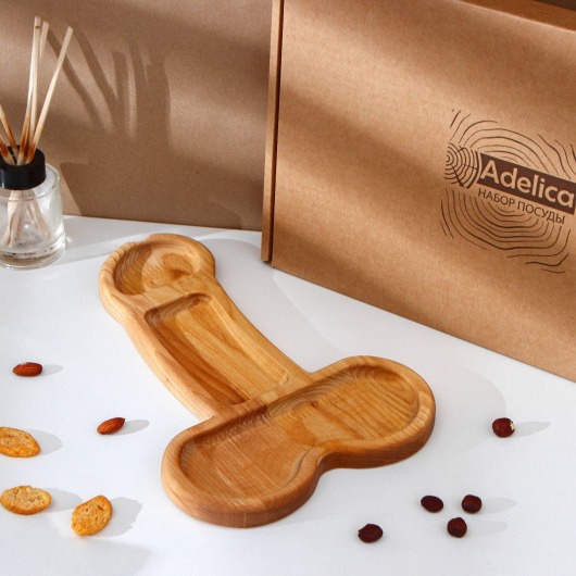 Деревянное блюдо для подачи в форме члена (32,5 х 20 х 1,7 см) - Сима-Ленд - купить с доставкой в Энгельсе