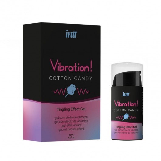 Жидкий вибратор Vibration Cotton Candy с ароматом сахарной ваты - 15 мл. - INTT - купить с доставкой в Энгельсе