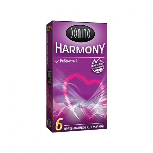 Презервативы с рёбрышками Domino Harmony - 6 шт. - Domino - купить с доставкой в Энгельсе