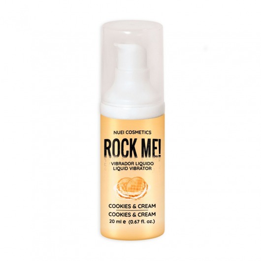 Жидкий вибратор Nuei Rock Me! с ароматом печенья и сливок - 20 мл. - Nuei cosmetics - купить с доставкой в Энгельсе