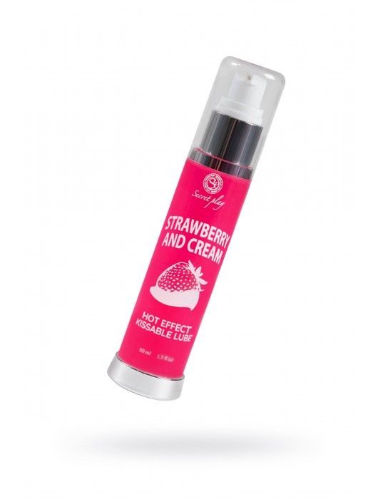 Массажное масло 2-в-1 с разогревающим эффектом и вкусом клубники со сливками - 50 мл. - Secret Play - купить с доставкой в Энгельсе