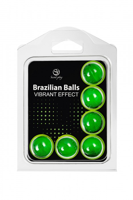 Набор из 6 шариков с массажным маслом Brazilian Balls с эффектом вибрации - Secret Play - купить с доставкой в Энгельсе