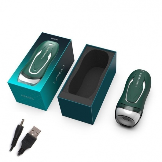 Зеленый вибромастурбатор с голосовым сопровождением Veneno - Rends - в Энгельсе купить с доставкой