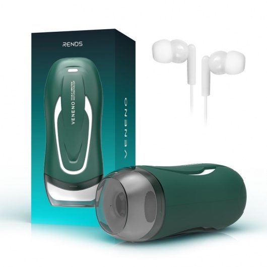 Зеленый вибромастурбатор с голосовым сопровождением Veneno - Rends - в Энгельсе купить с доставкой