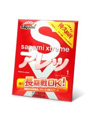 Утолщенный презерватив Sagami Xtreme FEEL LONG с точками - 1 шт. - Sagami - купить с доставкой в Энгельсе