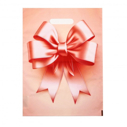Пакет с принтом в виде банта с вырубной ручкой (30х40 см) - Сима-Ленд - купить с доставкой в Энгельсе