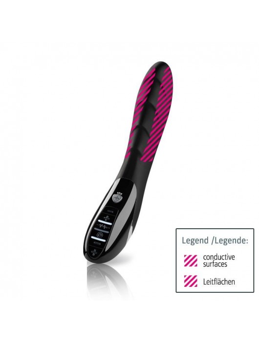 Вибратор с электростимуляцией Sizzling Simon Black Edition - 27 см. - MyStim - купить с доставкой в Энгельсе