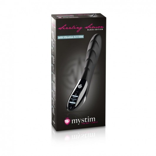 Вибратор с электростимуляцией Sizzling Simon Black Edition - 27 см. - MyStim - купить с доставкой в Энгельсе