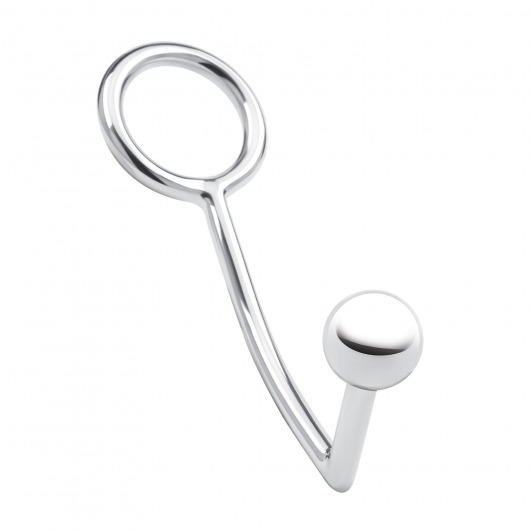 Кольцо на пенис с анальным стимулятором Stainless Steel Anal Hook   Cock Ring - BlueLine - в Энгельсе купить с доставкой