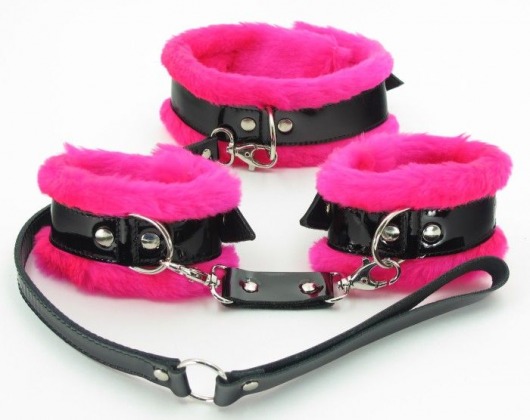 Набор с розовым мехом BDSM Light - БДСМ Арсенал - купить с доставкой в Энгельсе