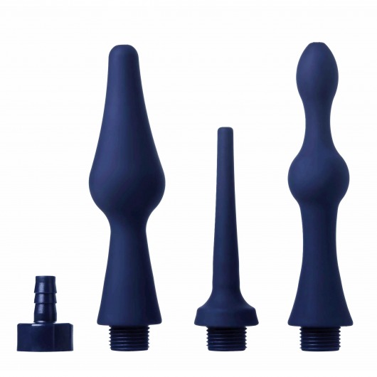 Набор из 3 универсальных насадок для анального душа Universal 3 Piece Silicone Enema Attachment Set - XR Brands - купить с доставкой в Энгельсе