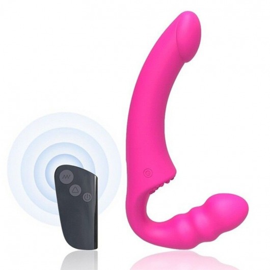 Розовый безремневой страпон Straples Strap-On Dildo - Erokay - купить с доставкой в Энгельсе