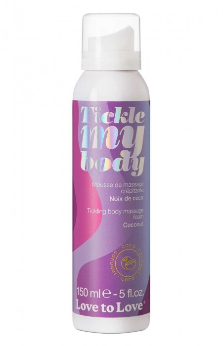Массажная хрустящая пенка Tickle My Body Coconut с ароматом кокоса - 150 мл. - Love to Love - купить с доставкой в Энгельсе