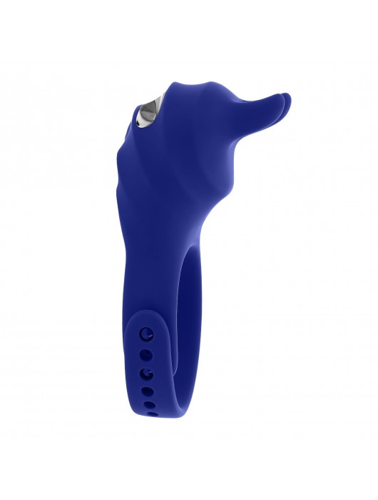 Синее эрекционное виброкольцо с клиторальной подушечкой и пультом ДУ Adjustable Fun Ring - Zero Tolerance - в Энгельсе купить с доставкой