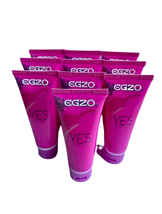 Набор из 10 согревающих лубрикантов на водной основе Egzo Yes (по 50 мл.) - EGZO - купить с доставкой в Энгельсе