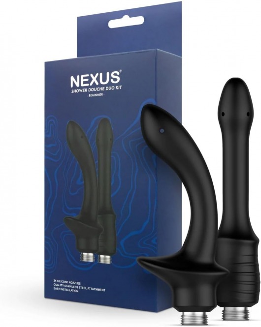 Набор из 2 насадок для анального душа Shower Douche Duo Kit Beginner - Nexus Range - купить с доставкой в Энгельсе