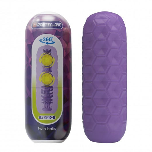 Фиолетовый мастурбатор Venus-X Twin balls - Baile - в Энгельсе купить с доставкой