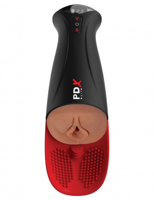 Мастурбатор-вагина в колбе с вибрацией Fuck-O-Matic Pro XL - Pipedream - в Энгельсе купить с доставкой