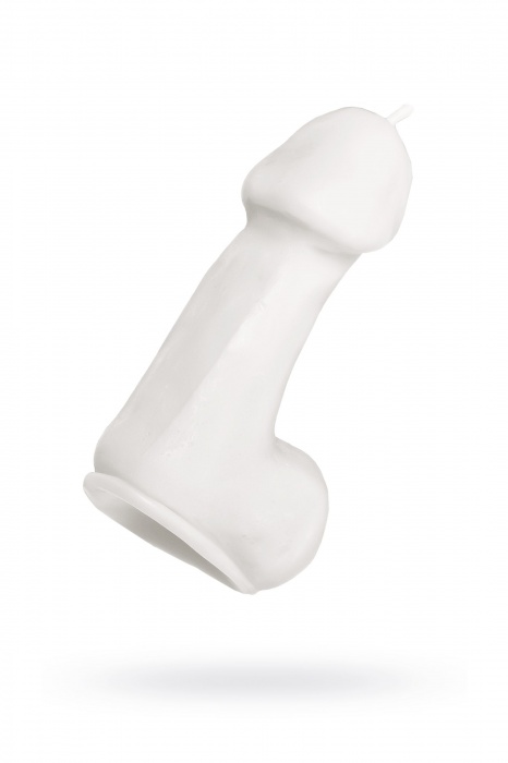 Белая свеча в форме пениса - 47 гр. - Pecado - купить с доставкой в Энгельсе