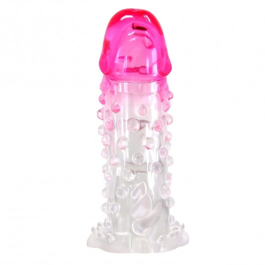 Прозрачно-розовая насадка на пенис Wilford - 13,5 см. - Baile - в Энгельсе купить с доставкой