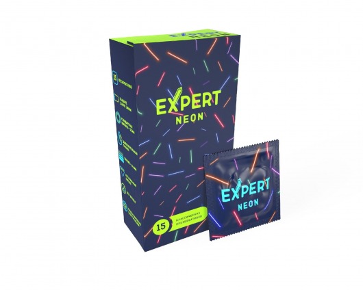 Светящиеся в темноте презервативы Expert Neon - 15 шт. - Expert - купить с доставкой в Энгельсе