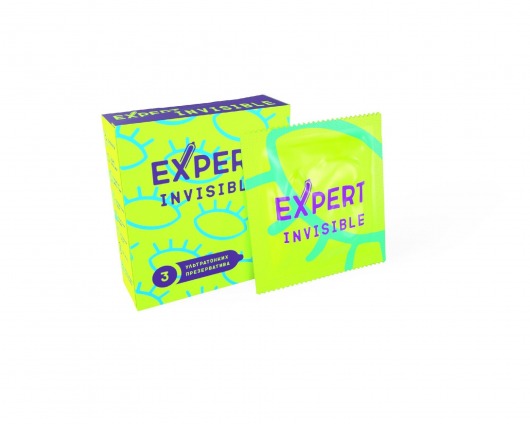 Ультратонкие презервативы Expert Invisible - 3 шт. - Expert - купить с доставкой в Энгельсе