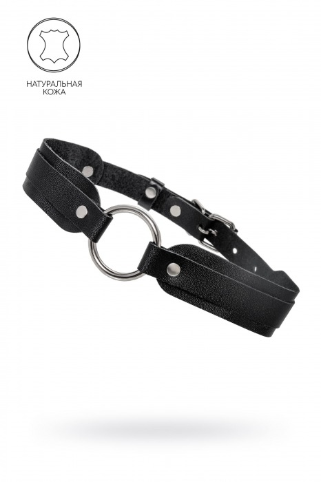 Черный кожаный чокер-ошейник со скруглёнными углами - Pecado - купить с доставкой в Энгельсе