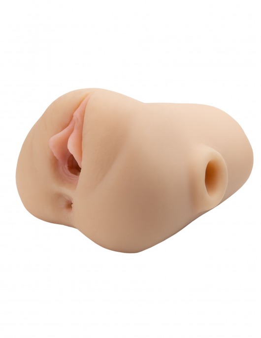 Телесный мастурбатор с вибрацией Double Pounder Vibrating Squeeze Stroker - Pipedream - в Энгельсе купить с доставкой