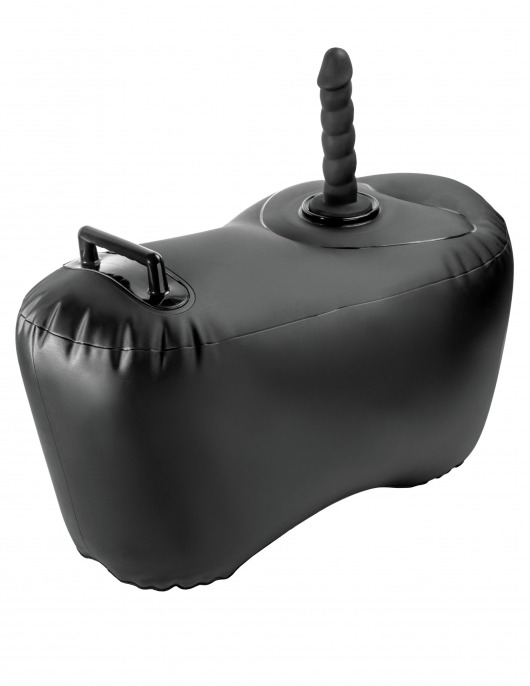 Черное надувное кресло с платформой для фиксации дилдо Body Dock Inflatable Love Seat - Pipedream - купить с доставкой в Энгельсе