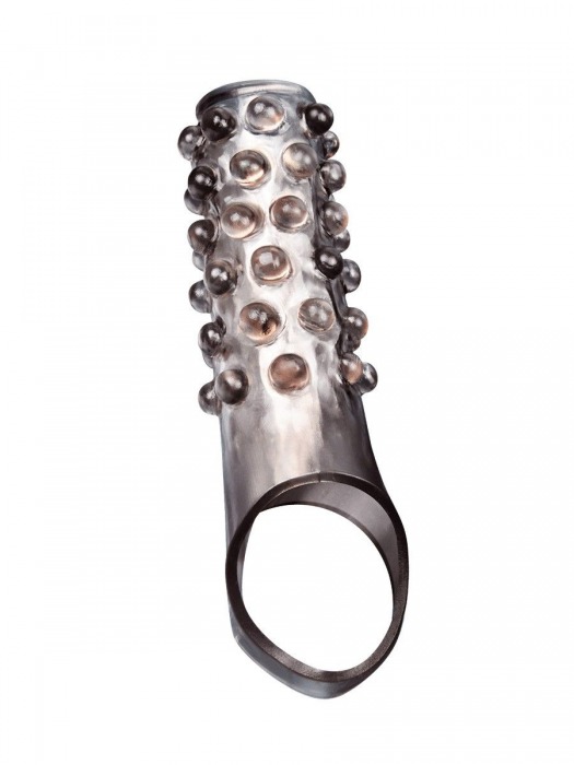 Дымчатая насадка на пенис с выпуклостями - 11 см. - Sex Expert - в Энгельсе купить с доставкой