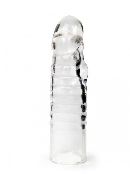 Прозрачная закрытая насадка на член - 15 см. - Sex Expert - в Энгельсе купить с доставкой