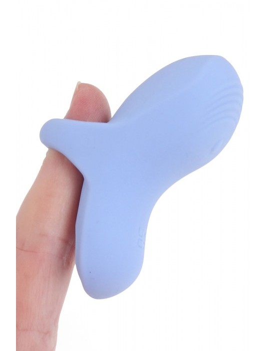 Голубой сенсорный вибромассажёр на палец Fuzu Sensa - Fuzu