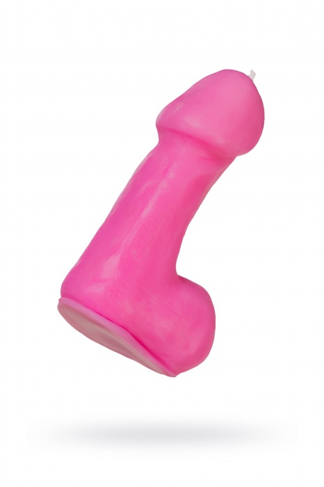 Розовая свеча в форме пениса - 47 гр. - Pecado - купить с доставкой в Энгельсе