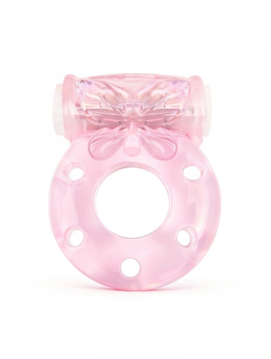 Розовое эрекционное виброкольцо с бабочкой - 1137 - в Энгельсе купить с доставкой