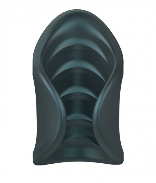 Серый сквозной мастурбатор с вибрацией Manwan Starter - Manwan - в Энгельсе купить с доставкой