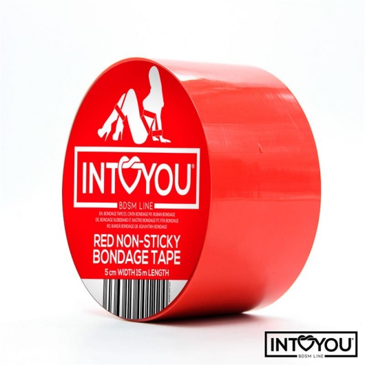 Красный скотч для фиксации Non-Sticky Bondage Tape - 15 м. - Intoyou - купить с доставкой в Энгельсе