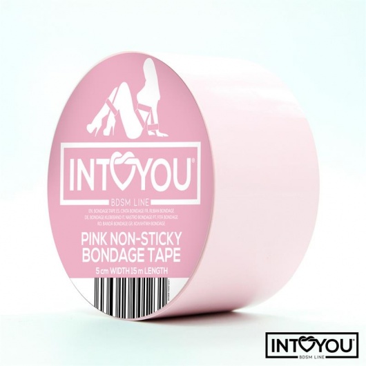 Розовый скотч для фиксации Non-Sticky Bondage Tape - 15 м. - Intoyou - купить с доставкой в Энгельсе